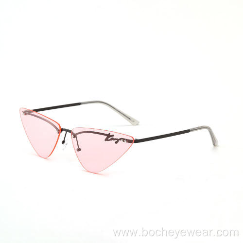 7044 Custom logo clear uv400 trendy fashion shades sunglasses for women